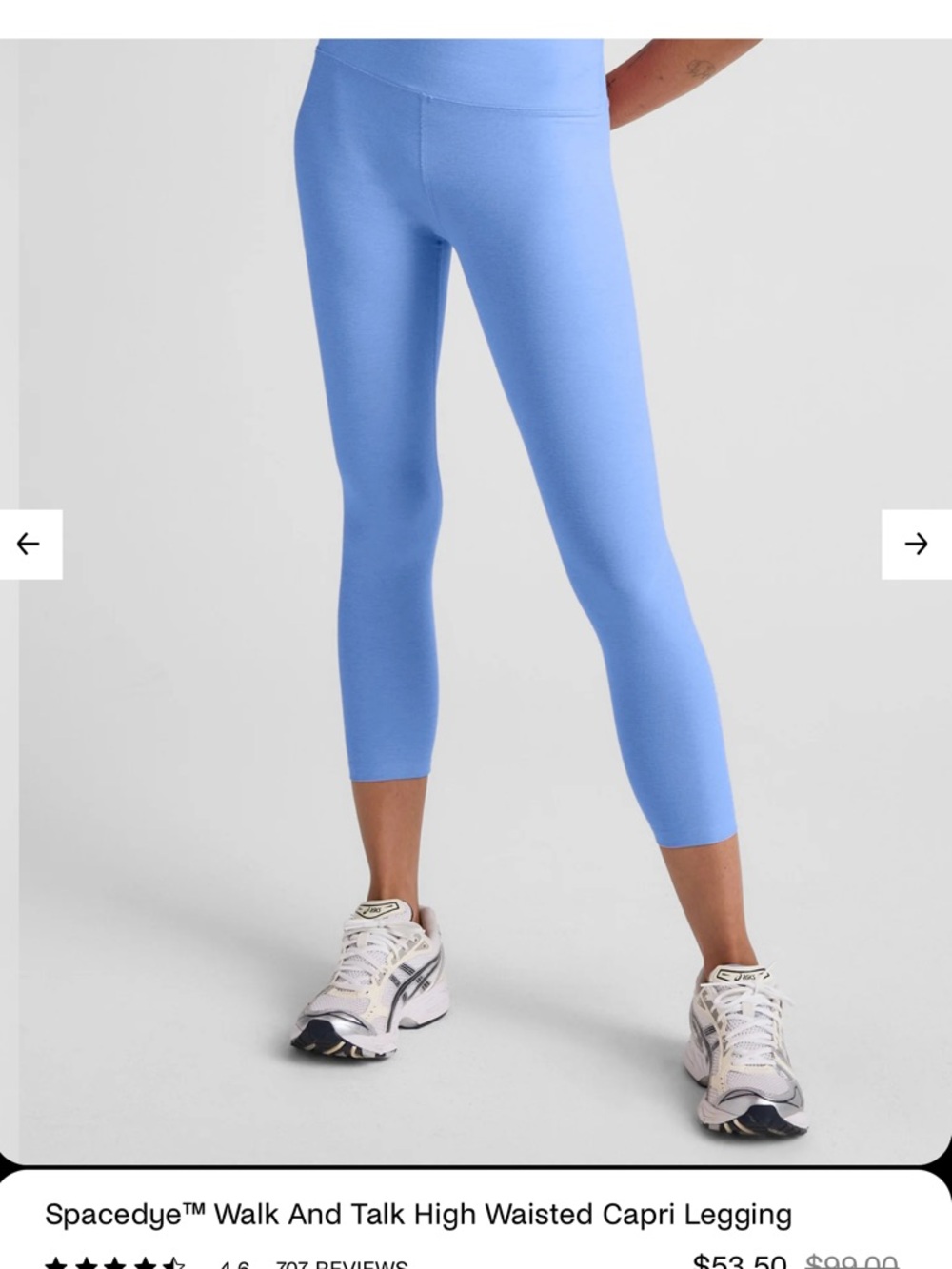Beyond Yoga Wild Flower Blue Heather capri - Picture 4 of 7
